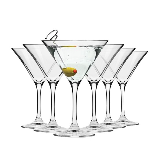 Set 6 pahare Martini, sticla cristalina, 240ml, "Avant-Garde" - Krosno