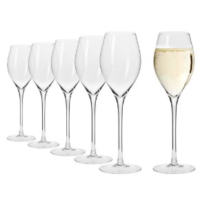 Set 6 pahare Prosecco, sticla cristalina, 300ml, "Harmony" - Krosno