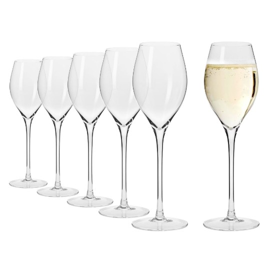 Set 6 pahare Prosecco, sticla cristalina, 300ml, "Harmony" - Krosno