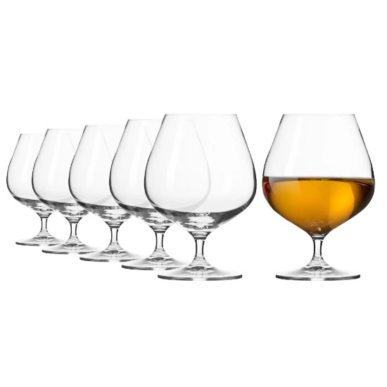 Set 6 pahare coniac, sticla cristalina, 550ml, "Harmony" - Krosno