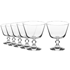 Set 6 cupe inghetata, sticla cristalina, "Krista", 380 ml - Krosno