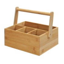 Suport tacamuri si condimente 30 x 21 cm, bambus - Zokura