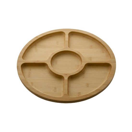Platou rotativ, cu capac, bambus, 35,5cm, "Farberware" - Kitchen Craft