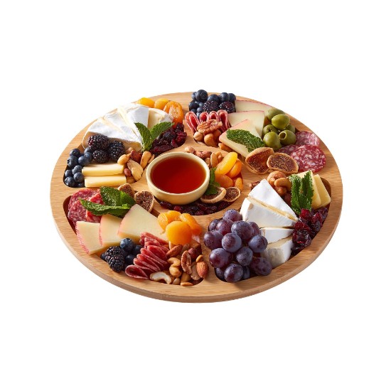 Platou rotativ, cu capac, bambus, 35,5cm, "Farberware" - Kitchen Craft