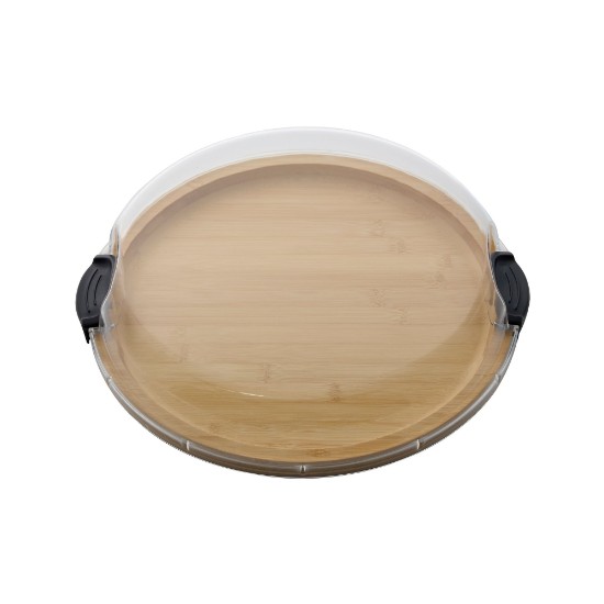 Platou servire, cu capac, bambus, 35,5cm, "Farberware" - Kitchen Craft