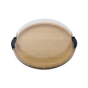 Platou servire, cu capac, bambus, 35,5cm - Farberware