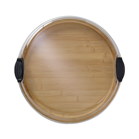 Platou servire, cu capac, bambus, 35,5cm, "Farberware" - Kitchen Craft