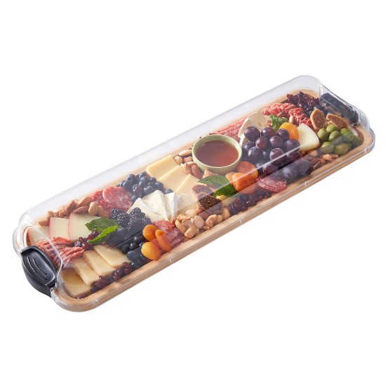 Platou servire, cu capac, bambus, 17x56 cm, "Farberware" - Kitchen Craft