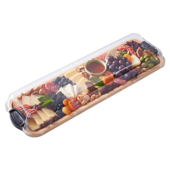 Platou servire, cu capac, bambus, 17x56 cm - Farberware