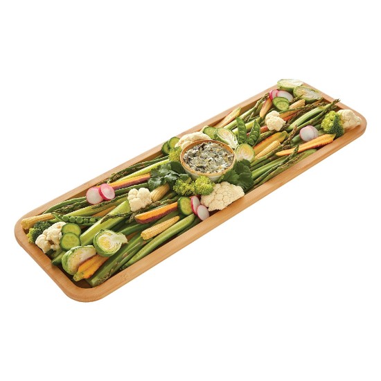 Platou servire, cu capac, bambus, 17x56 cm, "Farberware" - Kitchen Craft