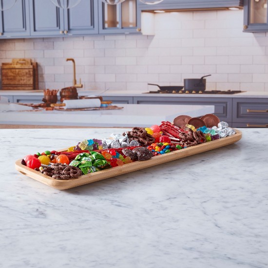 Platou servire, cu capac, bambus, 17x56 cm, "Farberware" - Kitchen Craft