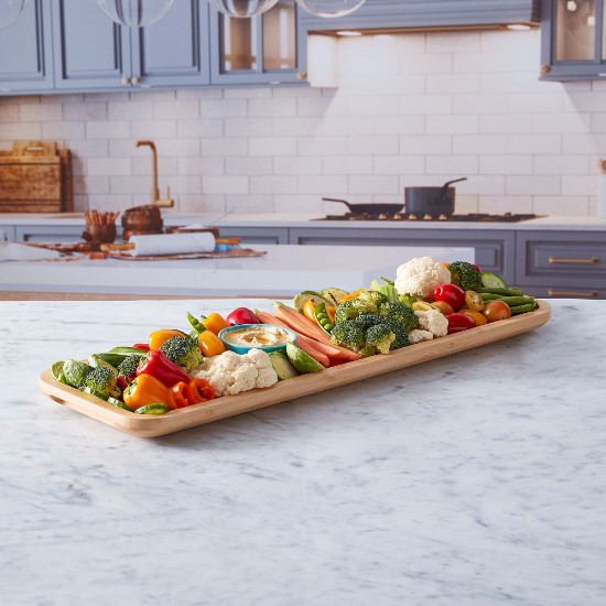 Platou servire, cu capac, bambus, 17x56 cm, "Farberware" - Kitchen Craft
