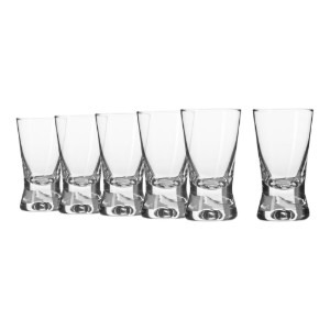 Set 6 pahare shot vodca, sticla, 25ml, "X-line" - Krosno
