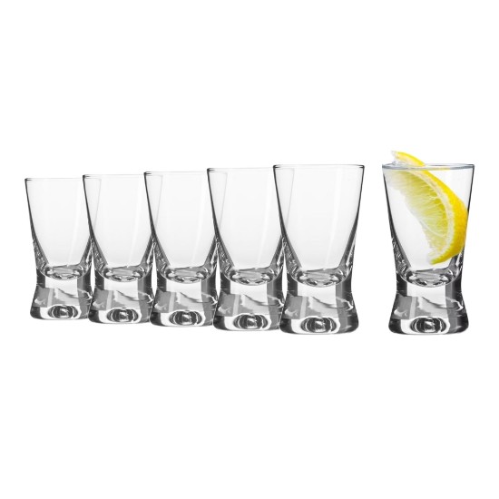 Set 6 pahare shot vodca, sticla, 25ml - Krosno