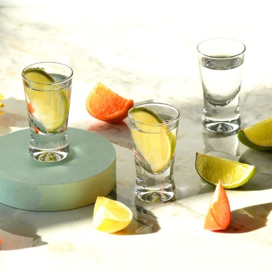 Set 6 pahare shot vodca, sticla, 25ml, "X-line" - Krosno