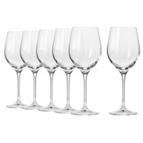 Set 6 pahare vin alb, sticla cristalina, 370ml, "Harmony" - Krosno