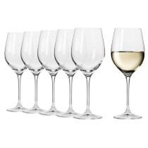 Set 6 pahare vin alb, sticla cristalina, 370ml, "Harmony" - Krosno