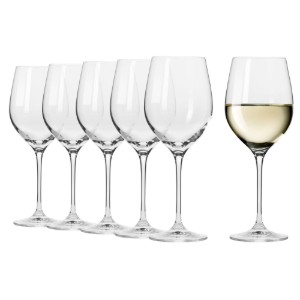 Set 6 pahare vin alb, sticla cristalina, 370ml, "Harmony" - Krosno