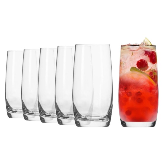 Set 6 pahare long drinks, sticla, 410ml, "Blended" - Krosno