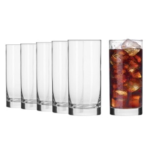 Set 6 pahare long drinks, sticla, 330ml, "Balance" - Krosno