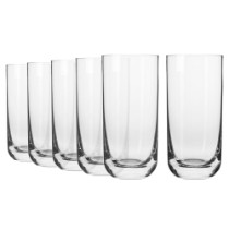 Set 6 pahare long drinks, sticla cristalina, 360ml, "Glamour" - Krosno