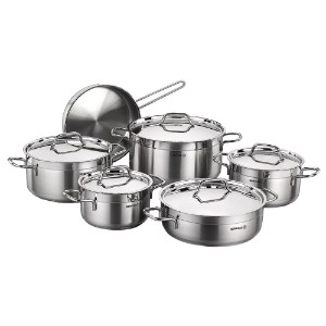 Set vase de gatit, inox, 11 piese, "Alfa Plus" - Korkmaz