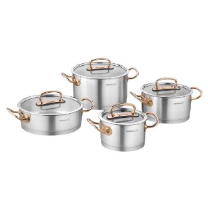 Set oale inox, 8 piese, "Proline", Rosegold - Korkmaz