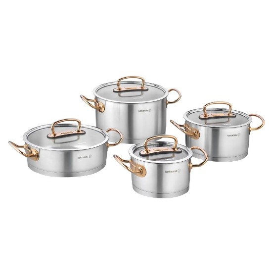 Set oale inox, 8 piese, "Proline", Rosegold - Korkmaz