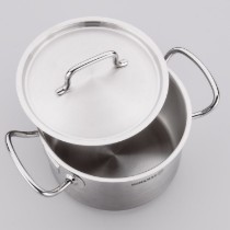 Oala inox, cu capac, 34cm/42,5L, "Proline Gastro" - Korkmaz