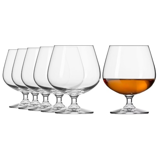 Set 6 pahare coniac, sticla cristalina, 480ml, "Balance" - Krosno
