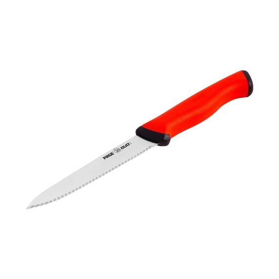 Cutit universal, lama zimtata, 14cm, "Duo", Rosu - Pirge