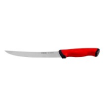 Cutit macelar, lama curbata, 21cm, "Duo", Rosu - Pirge