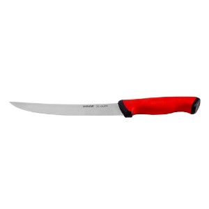Cutit macelar, lama curbata, 21cm, "Duo", Rosu - Pirge