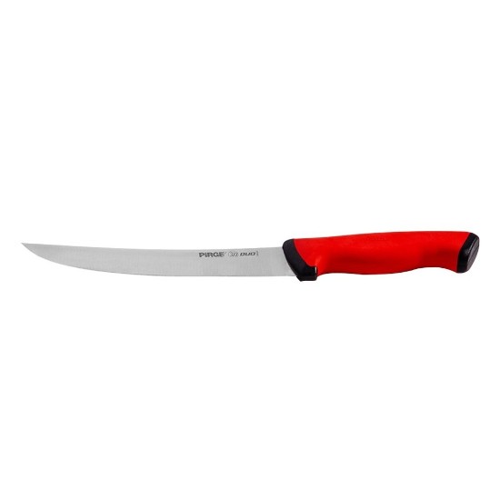 Cutit macelar, lama curbata, 21cm, "Duo", Rosu - Pirge