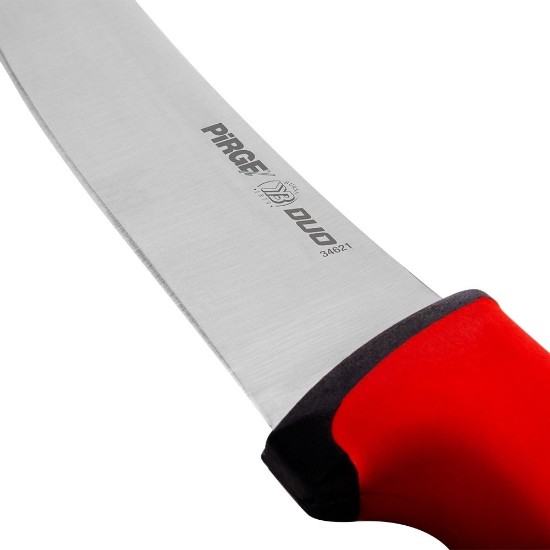 Cutit macelar, lama curbata, 21cm, "Duo", Rosu - Pirge
