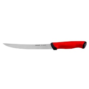 Cutit macelar, lama curbata, 26cm, "Duo", Rosu - Pirge