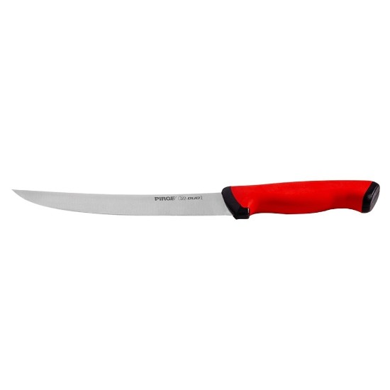 Cutit macelar, lama curbata, 26cm, "Duo", Rosu - Pirge