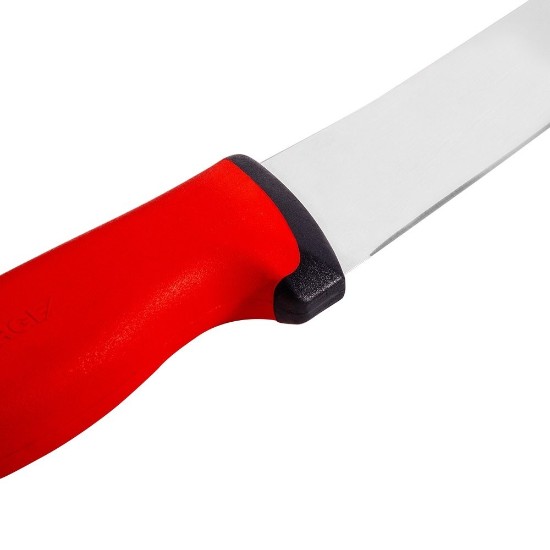 Cutit macelar, lama curbata, 26cm, "Duo", Rosu - Pirge