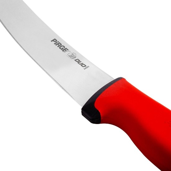 Cutit macelar, lama curbata, 26cm, "Duo", Rosu - Pirge