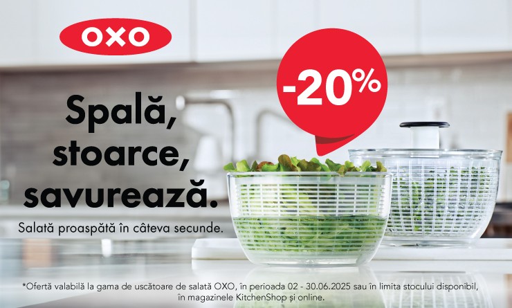 20% reducere la toată gama OXO de uscătoare de salată.