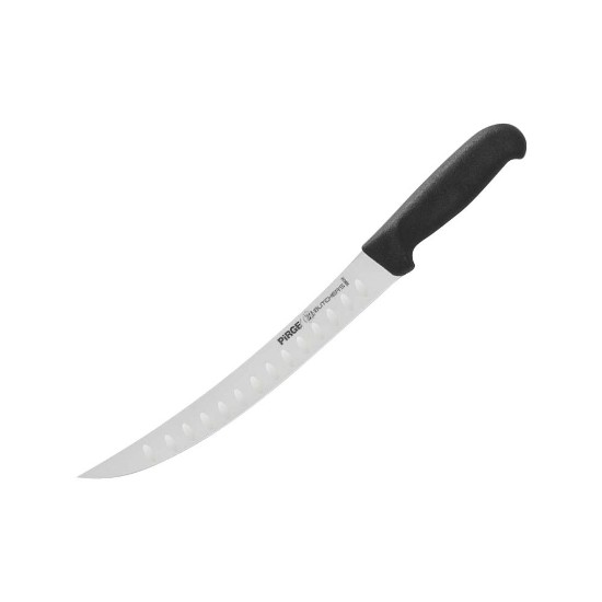 Cutit macelar, lama curbata cu indentatii, 26 cm, "Butcher's", Negru - Pirge