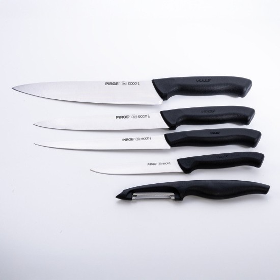 Set cutite, 5 piese, cu geanta suport, "Ecco" - Pirge