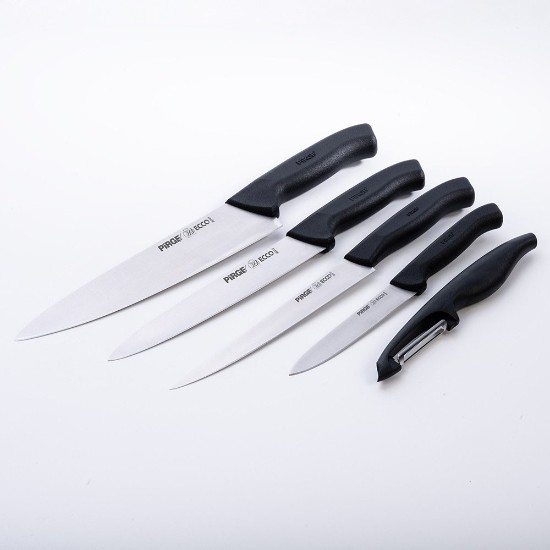 Set cutite, 5 piese, cu geanta suport, "Ecco" - Pirge