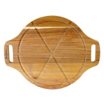 Platou servire pizza, lemn de acacia, 42 x 33 cm - Zokura