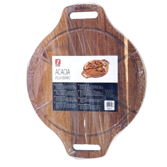 Platou servire pizza, lemn de acacia, 42 x 33 cm - Zokura