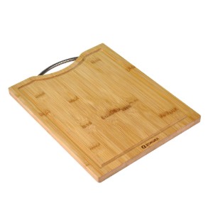 Tocator cu maner, din bambus, 34 x 25 cm, grosime 1,5 cm - Zokura
