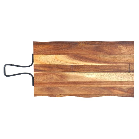Tocator cu maner, din lemn de acacia, 39 x 22 cm, grosime 1,5 cm - Zokura