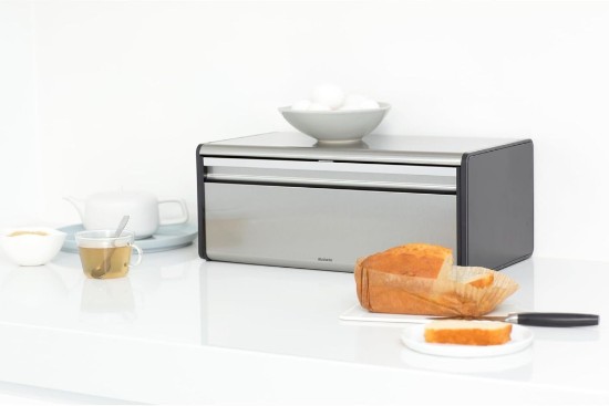 Cutie pentru paine, inox, 46,5 x 25 cm, "Fall Front", Matt Steel - Brabantia
