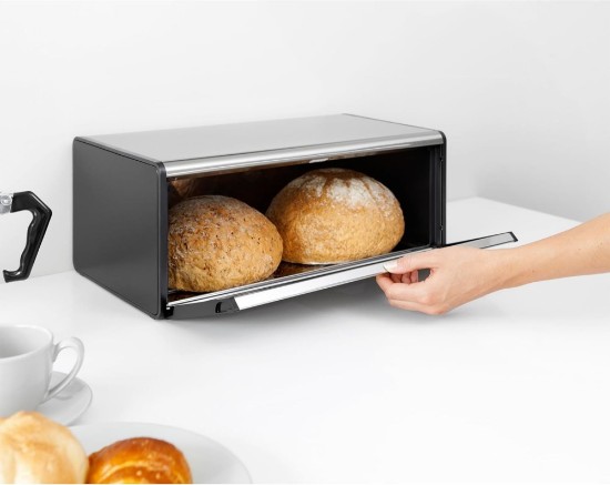 Cutie pentru paine, inox, 46,5 x 25 cm, "Fall Front", Matt Steel - Brabantia