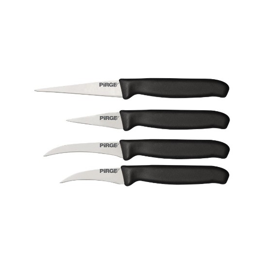 Set 4 cutite pentru decorat, "Gastro", Negru - Pirge